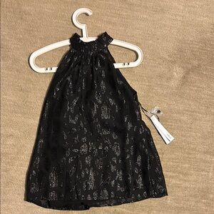 NWT!!!  Aqua Black Leopard Print Halter-Neck Top